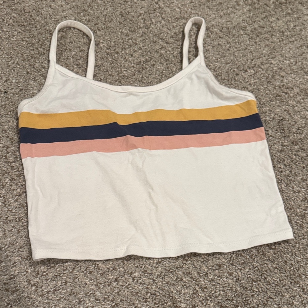 Retro Striped Crop Top